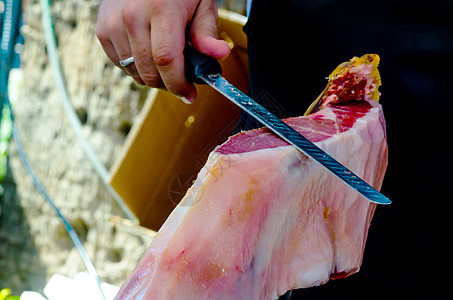 传统西班牙火腿剑纹美食菜单刀具主食熏肉小吃文化熟食服务图片