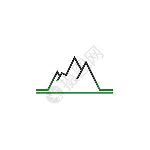 山图标标志设计矢量它制作图案冒险高山森林岩石天空爬坡旅游插图荒野风景图片