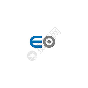 字母 EO 标志图标模板营销品牌电子网络推广身份技术字体插图咨询图片