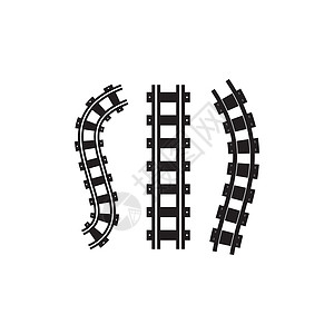 火车轨道矢量图标设计模板收藏栏杆旅行金属铁路货运过境机车交通插图图片