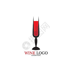 葡萄酒标志设计插图的 iconvecto酒杯标签菜单身份藤蔓餐厅饮料玻璃瓶子葡萄园图片