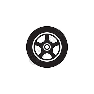 汽车车轮矢量图标设计插图运输轮缘橡皮驾驶黑色圆形车辆机器标识图片