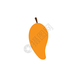 扁平风格的芒果 芒果矢量日志情调植物生态热带食物海报叶子饮食甜点标签背景图片