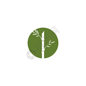 竹 Logo 模板矢量图标插图设计叶子圆圈木头艺术温泉标识按摩植物热带商业图片