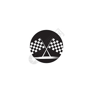 设置齿轮徽标模板矢量图标插图设计赛车海浪标识竞赛摩托车胜利发动机车速公式速度图片
