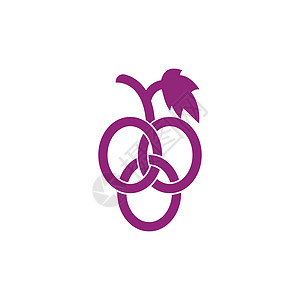 葡萄徽标模板矢量图标它制作图案插图葡萄园网站食物葡萄属植物黑色紫色和睦桌子图片