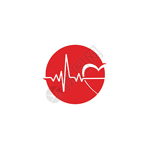 心脏脉搏标志模板矢量符号有氧运动心脏病学医疗速度医院心电图插图生活药品诊断图片