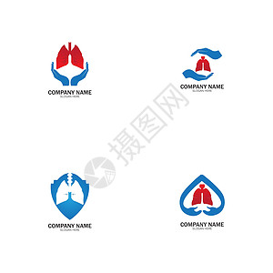 肺部保健标志模板 会徽 设计理念 创意符号 图标 矢量图诊所科学诊断健康解剖学标识技术身体医生结核图片