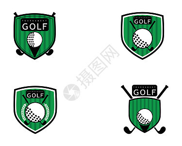 高尔夫标志模板矢量图 ico高尔夫球竞赛俱乐部课程夹子冠军标识场地推杆比赛图片