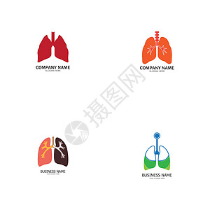 肺部保健标志模板 会徽 设计理念 创意符号 图标 矢量图诊断身体结核手术治疗药店诊所解剖学工作室商业图片