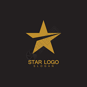 具有黑色背景的优雅风格的金星标志矢量星星俱乐部艺术创造力公司品牌字体领导者导演商业图片