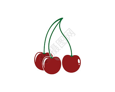 樱桃徽标模板它制作图案标识卡通片食物插图水果夫妻绘画叶子按钮标签图片