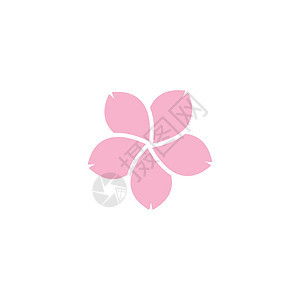 樱花花图标标志 vecto樱花白色植物艺术标识庆典插图花园季节性文化图片