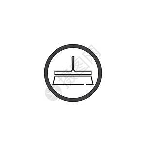保险 家清洁标志模板矢量符号工具清洁工家务服务扫帚商业工作房子卫生建筑插画
