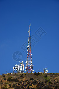 山上无线电广播发射背景图片
