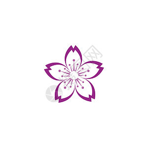 樱花花图标标志 vecto标识花园庆典植物艺术樱花白色插图季节文化图片