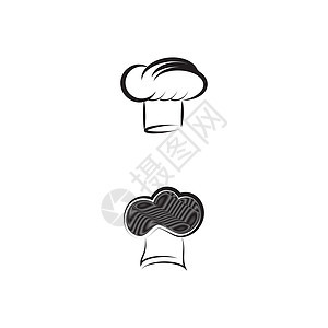 厨师标志模板矢量符号咖啡店工作美食午餐胡子帽子食物面包师烹饪炊具背景图片