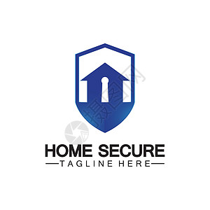 家庭安全标志智能房屋标志设计 家庭保护标志设计模板 矢量盾牌和房子标识图公寓机构建造互联网警卫插图商业电脑技术控制图片