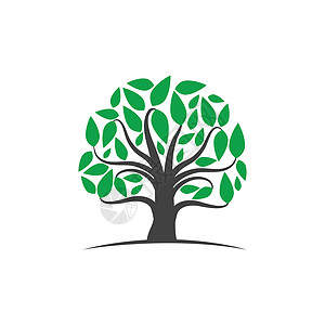树标志模板矢量 ico公司插图植物标识商业生活生长橡木叶子花园图片