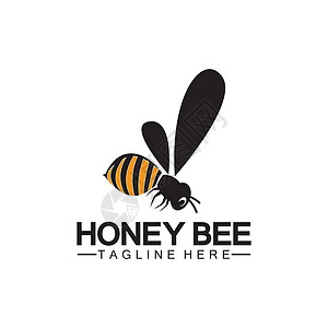 蜜蜂蜂蜜标志矢量图标符号插图设计模板卡通片蜂窝标识横幅蜂巢标签昆虫食物农场六边形图片