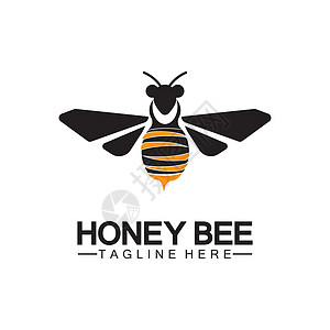 蜜蜂蜂蜜标志矢量图标符号插图设计模板六边形农场橙子标识动物昆虫包装翅膀蜂窝标签图片