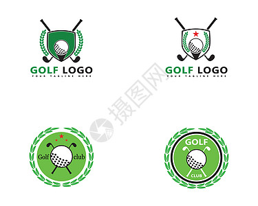 高尔夫标志模板矢量图 ico冠军男人夹子徽标球座数字吉祥物场地娱乐载体图片