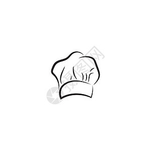 厨师帽标志矢量设计模板餐厅勺子工作餐饮午餐衣服炊具徽章商业烹饪背景图片