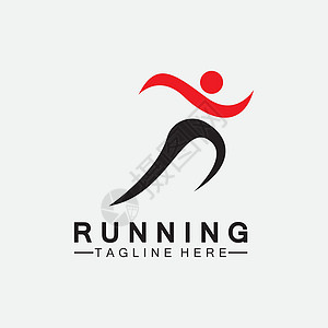 跑步人标志符号矢量图解设计 健康跑马拉松运动员短跑矢量日志冠军竞赛训练男人运动速度赛跑者俱乐部插图锻炼图片