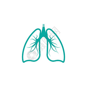 它制作图案的肺图标矢量图标识医生身体测试医院商业插图医疗公司网络图片