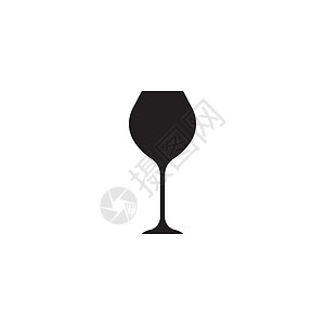 酒杯图标矢量图标识玻璃瓶子黑色酒精菜单插图庆典酒吧杯子图片