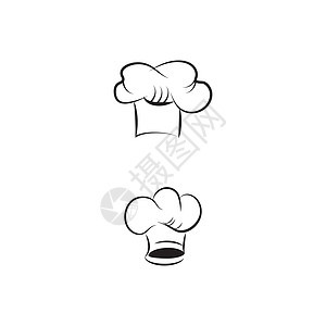 厨师标志模板矢量符号咖啡店标识美食炊具工作厨房帽子食物烹饪菜单背景图片