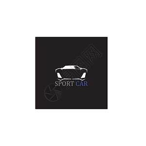 体育汽车剪影标志矢量模板图标 ap黑色赛车插图活力商业驾驶发动机蓝色轿跑车标识图片