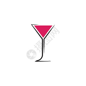 酒杯图标矢量图标识饮料酒精插图玻璃庆典酒厂酒吧黑色白色图片