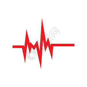 艺术设计健康医疗心跳脉冲信号图表生活韵律海浪力量监视器屏幕展示标识图片