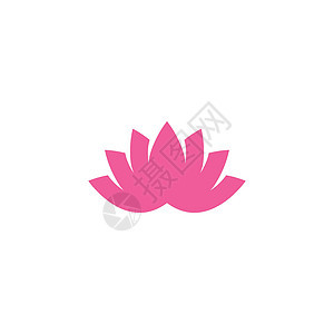 莲花标志模板矢量符号叶子瑜伽标识温泉植物背景图片