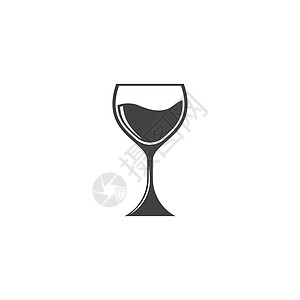 酒杯图标矢量图菜单庆典瓶子酒吧插图玻璃酒厂黑色酒精杯子图片