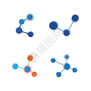 分子矢量图标模板科学生物学白色技术化学品医疗化学生活药品插图图片