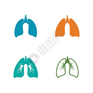 它制作图案的肺图标矢量图医疗技术标识健康插图公司测试医生商业服务图片