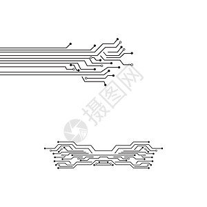 电路标志模板 vecto蓝色技术网络一体化插图商业电子徽标创造力线条图片