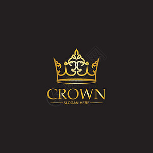 皇冠标志模板矢量 ico标识君主金子库存黑色风格插图皇家国王纹章图片