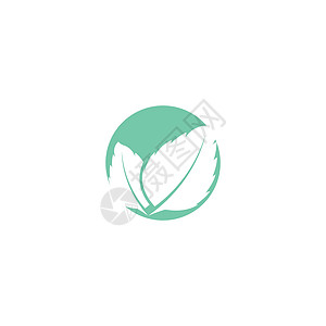 叶薄荷标志模板矢量符号药品植物艺术食物绿色白色插图香气草本植物草本图片