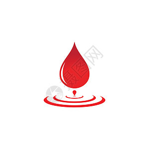 血液标志矢量图解模板红色水滴液体援助生活帮助白色医疗背景图片