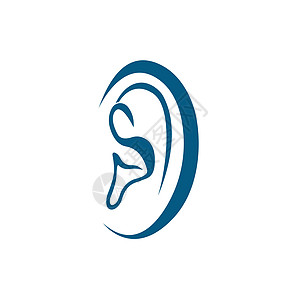 听力标志模板矢量图标设计听觉音乐医生解剖学体积插图收音机耳聋健康技术图片