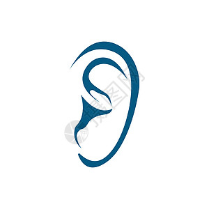 听力标志模板矢量图标设计音乐健康波浪网络医生标识解剖学插图技术听觉图片