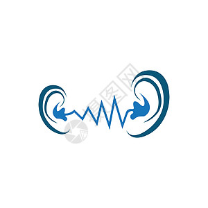 听力标志模板矢量图标设计插图标识医生噪音音乐艺术感官收音机洞察力白色图片