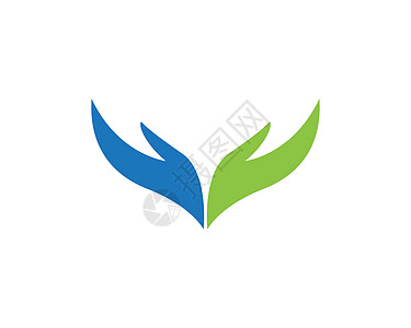 手部护理标志模板矢量业务叶子插图品牌帮助商业关爱机构合伙生物植物图片