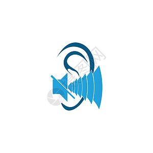 听力标志模板矢量图标设计艺术听觉网络健康洞察力白色感官器官插图技术图片