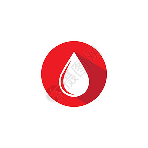 血液标志矢量图解模板红色生活白色液体医疗水滴援助帮助图片