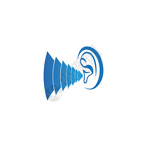 听力标志模板矢量图标设计网络听觉耳聋器官体积白色噪音插图波浪技术图片