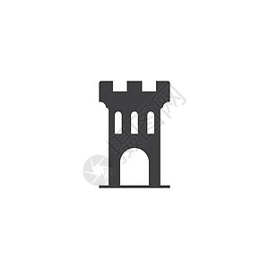 城堡标志模板矢量符号艺术国王卡通片插图皇家建筑学房子王国地标纪念碑背景图片